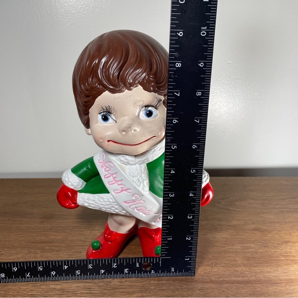 Vintage Atlantic Mold Happy New Year Baby Ceramic Christmas Figurine HandPainted - Picture 9 of 11